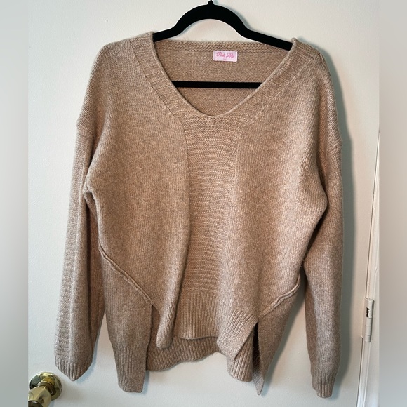 Pink Lily Toupe Sweater - Picture 4 of 7